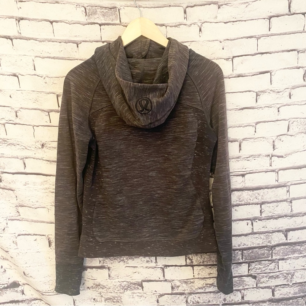 Lululemon Athletica Scuba Hoodie Heathered Marled Gray SZ 6 - Picture 3 of 8